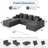 GYIIYUO 128" Oversize Modular Sectional Sofa, Modern U-Shape Sectional Couch, Upholstered Couches for Living Room Bedroom, No Assembly Require - 3 of 4