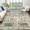 Washable Vintage Rug Non Slip Low Pile Rug Soft Throw Floor Cover Foldable Indoor Carpet for Living Room Bedroom Playroom Nursery - 2 of 4