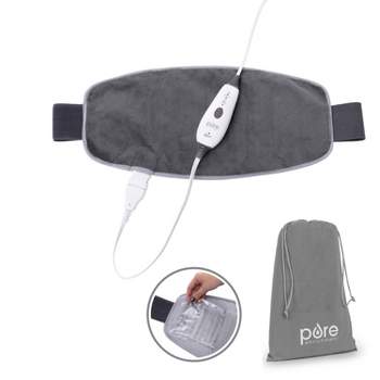 Pure Enrichment PureRelief Lumbar & Abdominal with 4 Heat Settings and Hot/Cold Gel Pack Heating Pad - 44.5" x 9.5" - Gray
