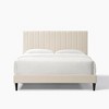 ORRD  Cream White Upholstered Queen Platform Bed - Tufted Channel Headboard Mid-Century Bed Frame with Boucle Fabric - 2 of 4