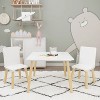 Kids Table and 2 Chairs Set, 3 Pieces Toddler Table and Chair Set, Wooden Activity Play Table Set (White) - 3 of 4
