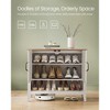 VASAGLE Shoe Cabinet, 3-Tier Shoe Storage Organizer, Shoe Shelf, Traditional American, Freestanding - 3 of 4