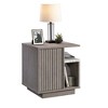 KIGFTSOD Casual Country Style Nightstand,Brown - 2 of 4
