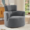 KTMBDW Accent Chair 360 Degree Swivel Chair Modern Lounge Sofa Round Barrel Chair with Wide Upholstered Back for Home Living Room/Bedroom - 3 of 4