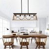 31"H Farmhouse 5-Lights Vintage Metal Pendant Light, Adjustable Metal Cage Chandeliers,Ceiling Lights Light Fixtures -The Pop Home - 3 of 4