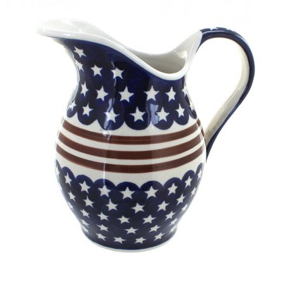 Blue Rose Polish Pottery 1160 Zaklady Pitcher