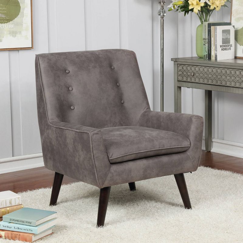 Center Button Tufted Accent Chair - HOMES: Inside + Out, 3 of 5