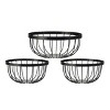 Gourmet Basics by Mikasa Scroll Metal Storage Fruit Baskets, Set of 3, 23.5-Inch, Black - image 2 of 4