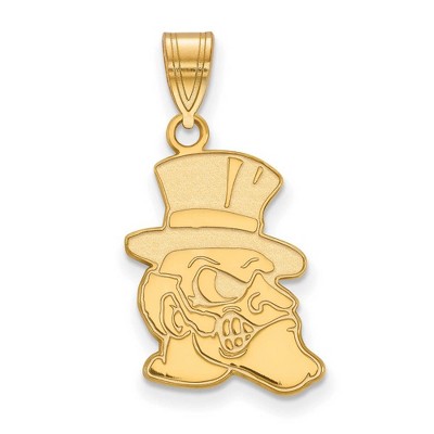 Black Bow Jewelry 14k Yellow Gold Wake Forest Demon Deacons NCAA Large Pendant
