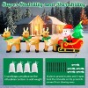 Itopfox 13 FT Outdoor Christmas Inflatable Santa Claus on Sleigh with 3 Reindeer and Christmas Tree Built-in LED Lights 1 Piece - 4 of 4