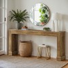 Hommoo Console Table with Hollow Pattern Legs Brown - 2 of 4