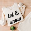 Simply Sage Market Let It Snow Bold Cursive Lightweight Garment Dyed Sweatshirt - M - Ivory - 3 of 4