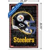 Trends International NFL Pittsburgh Steelers - Neon Helmet 23 Framed Wall Poster Prints - 3 of 4