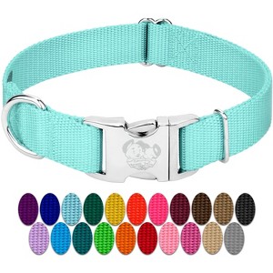 Country Brook Petz Premium Nylon Dog Collar with Metal Buckle for Small Medium Large Breeds - Vibrant 30+ Color Selection - 1 of 4
