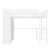 Queen Size Loft Bed with Built-in Wardrobe, Desk and Storage Shelves - 4 of 4