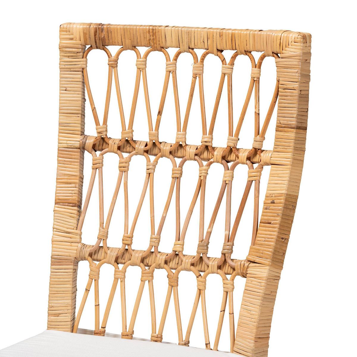 2pc Sullivan Rattan Dining Chair Set Brown - bali & pari: Mahogany, Bohemian, No Assembly Required - thumbnail 3