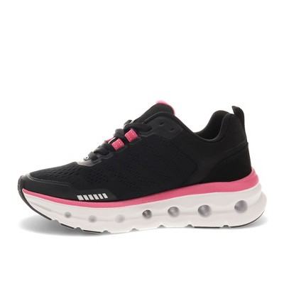 Женские кроссовки Starter Womens Bolt Synthetic Leather Casual Lace Up Sneaker Shoe, Black/Fuchsia, Size 8.5 — фото 5