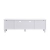 MAYEERTY Modern TV Stand with Open Compartment 2 Drawers 2 Cabinets and 5 Solid Legs for Living Room White - 4 of 4