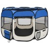 VidaXL Foldable Dog Playpen with Carrying Bag Blue 35.4 in.x35.4 in.x22.8 in. - 3 of 4