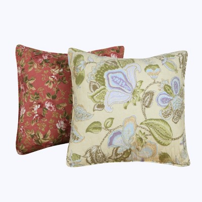 Greenland Home Fashions 0407ADECP Antique Chic Multi Dec. Pillow Pair