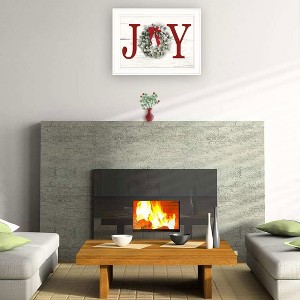 YOOCOZZ  Trendy Christmas Framed Wall  Arts -  Xmas Wall Decor - "Christmas Joy" Wall Decor by Lori Deiter, Ready to Hang Framed Print, White Frame - 1 of 4