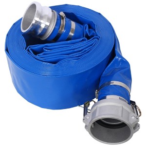 NAYSAYE Pool Cleaning Supply PVC Lay Flat Discharge Hose with Fittings for Outdoor Water Transfer , Blue, 15.2"*12.80"*5.90" - 1 of 4