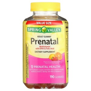 Spring Valley Prenatal Multivitamin Gummies with DHA and Folic Acid, 190 Count - 1 of 4