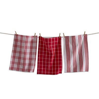 tagltd Merry Plaid Dishtowel Set of 3
