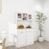 LOVMOR 67.7"Kitchen Trash Can Storage Cabinet with 3 Adjustable Shelves,2 Drawers and Trash Can for Dinning Room,White - 3 of 4