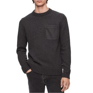 Calvin Klein Mens Felt-Pocket Knit Sweater - 1 of 1