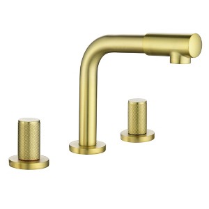 CLIHOME 8 in. Widespread 2-Handle Bathroom Faucet with 360-Degree Swivel Nozzle and Spout - 1 of 4