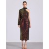 Allegra K Women's Sequin One Shoulder Long Sleeve Sparkly Party Maxi Dress - 3 of 4