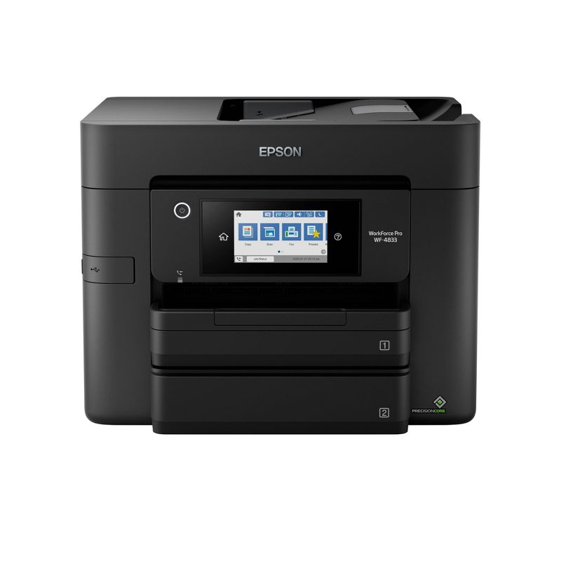 Epson WorkForce Pro WF-4833 All-in-One Color Inkjet Printer, Copier, Scanner - Black, 1 of 9
