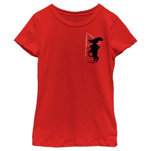 Girl's Puss in Boots: The Last Wish Distressed Purple Puss in Boots T-Shirt - 1 of 4