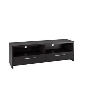 Fernbrook TV Stand for TVs up to 75" with Drawer Black - CorLiving: Wood Frame, Storage Console, Modern Design - 1 of 3