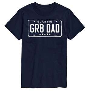 Men's - Instant Message - Gr8 Dad License Plate Short Sleeve Graphic T-Shirt - 1 of 4