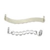 Unique Bargains Rhinestones Faux Pearls Shoelace Charms Gold Tone 2 Pcs - 4 of 4