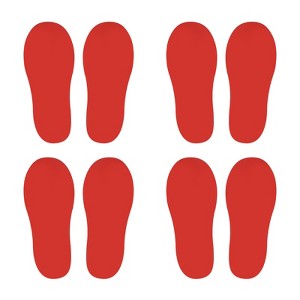 Unique Bargains Home Classroom Floors Stairs Decal PVC Footprint Sticker 4 Pairs - 1 of 4