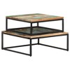 vidaXL Coffee Table Set of 2 Multicolor Reclaimed Wood Small - 2 of 4