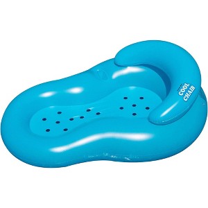 Pool Central Inflatable Cool Chair Swimming Pool Lounger Float - 60.5" - Blue - 1 of 3