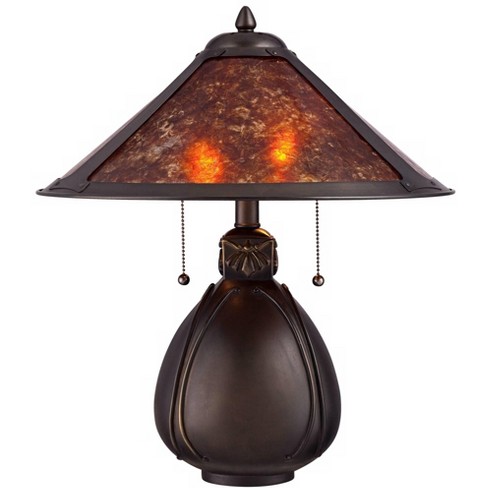 High Bronze Pottery Natural Mica Shade, Art Deco Table Lamp Shade