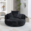 CENGHU Lazy Sofa Comfort Chenille Lounger Bean Bag Chair Couch With 3 Pillows for Adults and Kids Sofa Chair for Living room Bedroom - 3 of 4