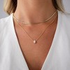 HTUTWOO 14K Gold Plated Layering Choker With Pear-Cut Stone Pendant, Double-layer Gold-plated Drop-shaped Zircon Pendant Necklace Set For Women - 2 of 3