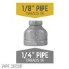 Pipe Decor 1/4 in. x 1/8 in. Black Reducing Coupling - 2 of 4