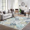 Washable Vintage Oriental Rug Non Slip Low Pile Rug Soft Throw Floor Cover Retro Foldable Indoor Carpet for Living Room Bedroom Playroom Nursery - 2 of 4