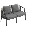 APRILSOUL Comfortable Outdoor Seating Set,2 single chairs,1 double chair,functional iron table,Suitable for Patios, Lawns, and Poolsides - 4 of 4