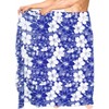 LA LEELA Men's Sarong Bath Swim Pareo Aloha Wrap One Size Blue Floral - 3 of 4
