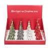 Transpac Mini Ceramic Light Up Christmas Trees with Star - Festive Decorative Objects for Holiday Cheer - 2 of 4