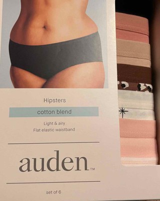 Auden Women's Plus Size Hipsters Cotton Blend, 1X (16-18) - 6-Pack 
