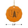 University of Findlay Primary Logo Porcelain Scalloped Holiday Christmas Tree Ornament  2.8" (7.1 cm) - 3 of 4